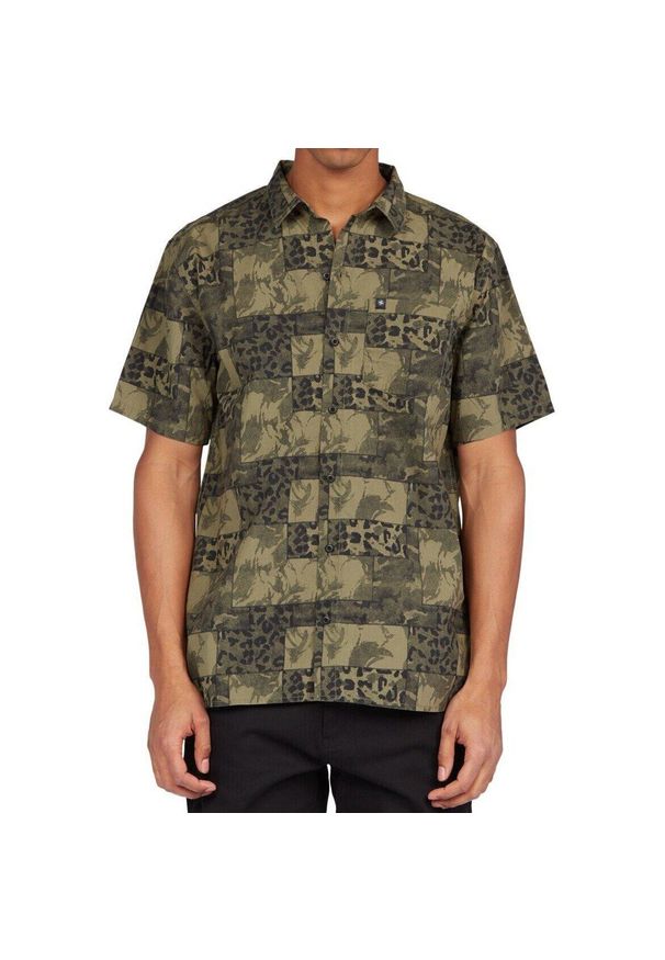 Koszula męskie DC Shoes Tactics. Kolor: zielony. Materiał: bawełna, materiał