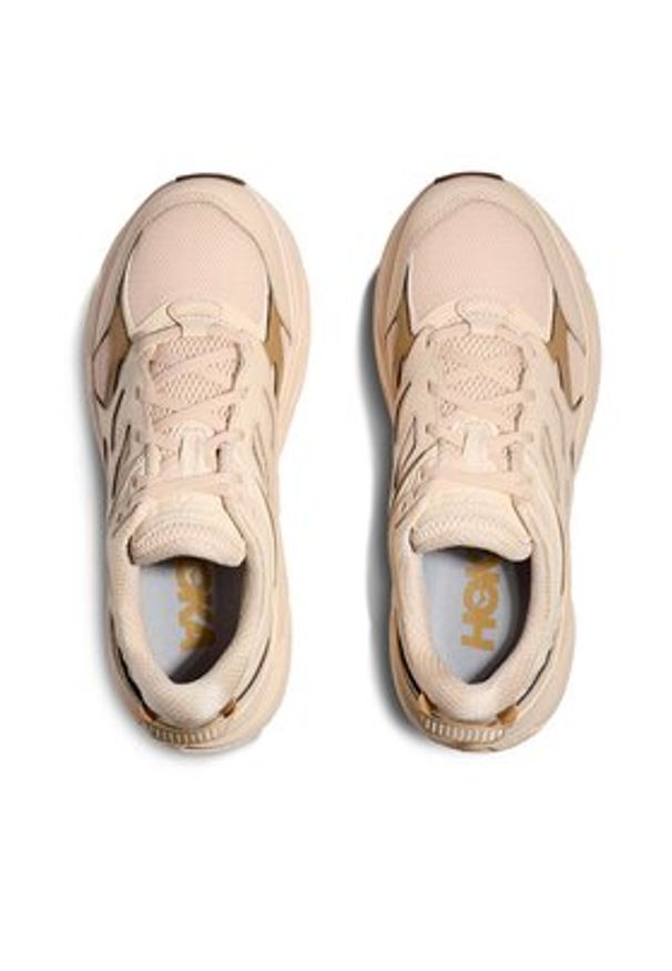 HOKA - Hoka Sneakersy Clifton L Athletics 1160050 Beżowy. Kolor: beżowy. Materiał: skóra