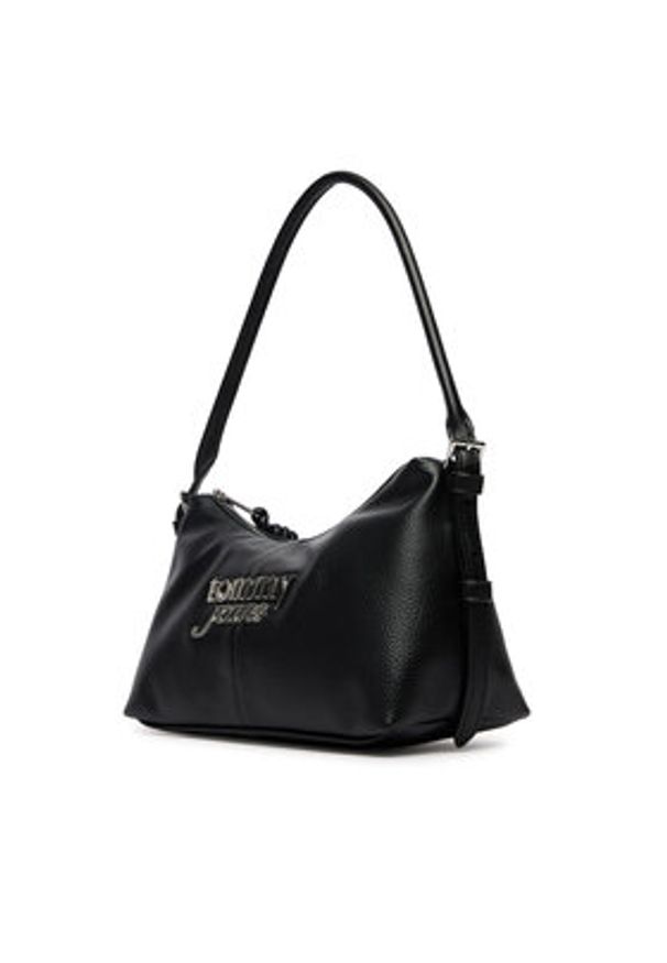 Tommy Jeans Torebka Tjw Bold Shoulder Bag AW0AW18468 Czarny. Kolor: czarny. Materiał: skórzane