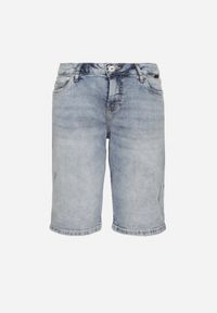 Born2be - Jasnoniebieskie Szorty Jeansowe o Prostym Kroju Tilamere. Okazja: na co dzień. Kolor: niebieski. Materiał: jeans. Styl: klasyczny, elegancki, casual #6
