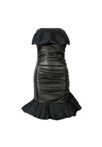 Pinko Sukienka "Stranamore". Materiał: skóra ekologiczna. Wzór: aplikacja. Typ sukienki: dopasowane. Długość: mini #1