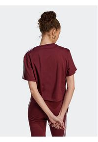 Adidas - adidas T-Shirt Essentials 3-Stripes Single Jersey Crop Top IL3410 Czerwony Loose Fit. Kolor: czerwony. Materiał: bawełna #6