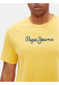 Pepe Jeans T-Shirt Eggo N PM508208 Żółty Regular Fit. Kolor: żółty. Materiał: bawełna #3