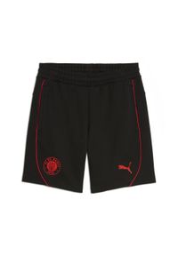 Puma - Męskie szorty Casuals FC St. Pauli PUMA Black Red. Kolor: czerwony, wielokolorowy, czarny