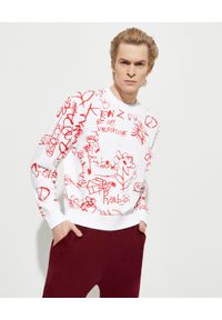 Kenzo - KENZO - Biała bluza "Be my Valentine". Kolor: czerwony. Materiał: bawełna. Długość rękawa: długi rękaw. Długość: długie. Wzór: nadruk #1