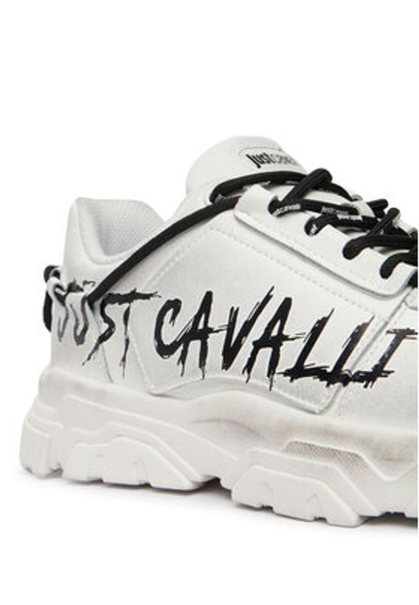 Just Cavalli Sneakersy 80QA3SH1 ZPC21 Biały. Kolor: biały. Materiał: skóra