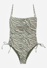 Born2be - Zielony Strój Kąpielowy z Wiązaniami po Bokach Penira. Kolor: zielony #2