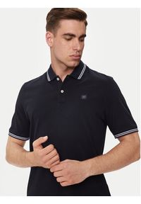 Bugatti Polo 8150 55001A Granatowy Slim Fit. Typ kołnierza: polo. Kolor: niebieski. Materiał: bawełna #5