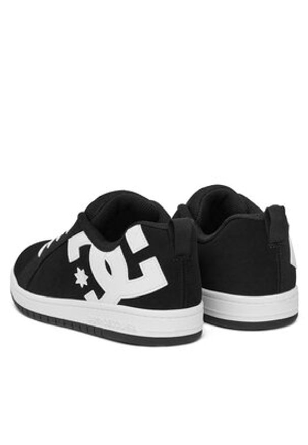 DC Sneakersy COURT GRAFFIK ADBS100207-BKW Czarny. Kolor: czarny. Materiał: skóra, nubuk