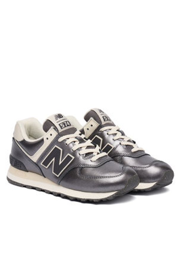 New Balance Sneakersy WL574MGS Srebrny. Kolor: srebrny. Materiał: skóra. Model: New Balance 574