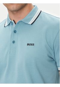 BOSS Polo Paddy 50469055 Niebieski Regular Fit. Typ kołnierza: polo. Kolor: niebieski. Materiał: bawełna #5