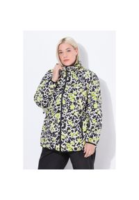 ULLA POPKEN - Damskie Kurtka przeciwdeszczowa woreczek podróżny wodoodporna. Kolekcja: plus size. Kolor: zielony, żółty, wielokolorowy. Materiał: poliester, materiał. Sport: turystyka piesza #1