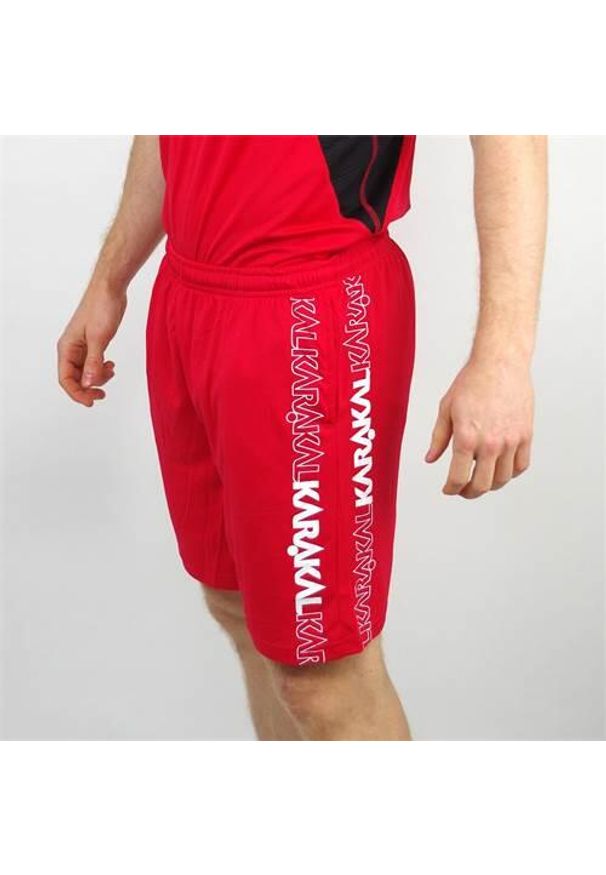 KARAKAL - Spodnie sportowe męskie Karakal Pro Tour. Kolor: czerwony. Materiał: materiał, syntetyk. Długość: krótkie