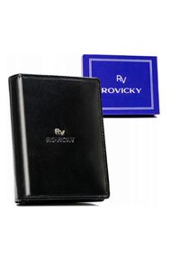 ROVICKY - Portfel skórzany Rovicky RV-7680272-BCA czarny. Kolor: czarny. Materiał: skóra