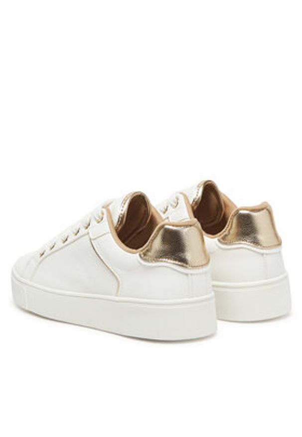 DeeZee Sneakersy AM25228 Biały. Kolor: biały. Materiał: skóra