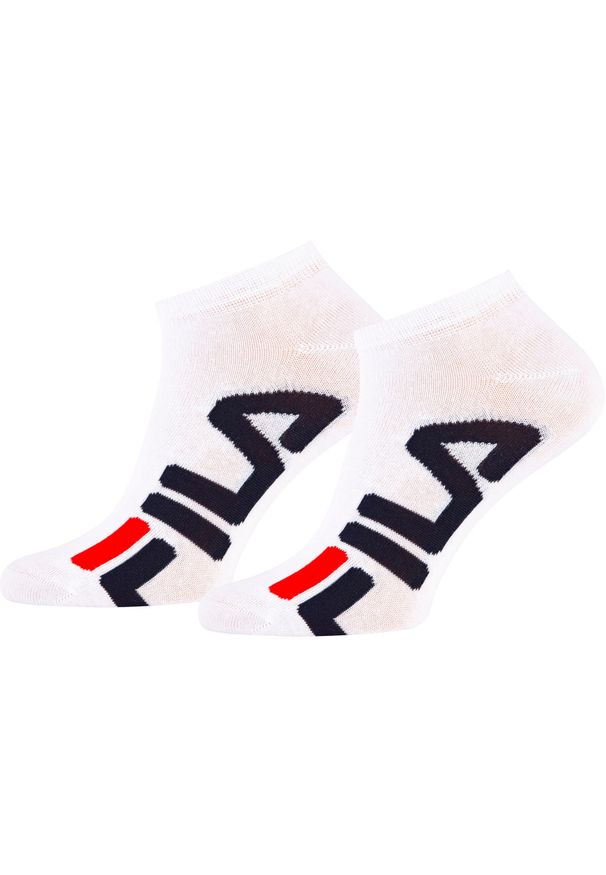 Fila - Skarpety unisex FILA invisible socks 2 pary. Kolor: biały. Sport: turystyka piesza