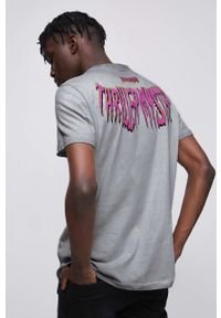 medicine - Medicine t-shirt bawełniany kolor szary z nadrukiem. Kolor: szary. Materiał: bawełna. Długość rękawa: krótki rękaw. Długość: krótkie. Wzór: nadruk #5