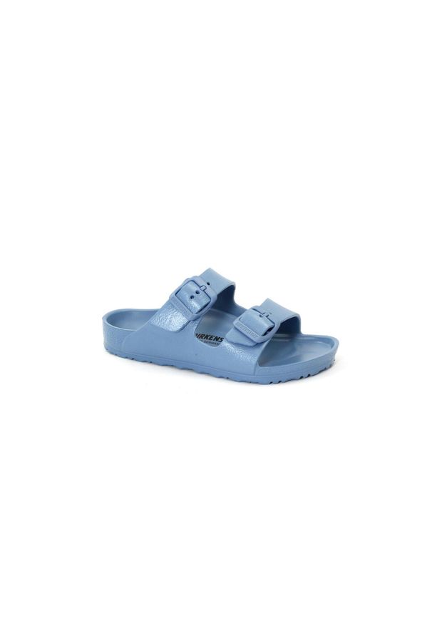 Birkenstock Arizona Dziecięce Kapcie Damskie. Okazja: na co dzień. Kolor: niebieski. Materiał: syntetyk, materiał. Styl: casual