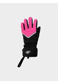 4f - Rękawice narciarskie Thinsulate© dziewczęce - fuksja. Kolor: różowy. Materiał: syntetyk, materiał. Technologia: Thinsulate. Sport: narciarstwo