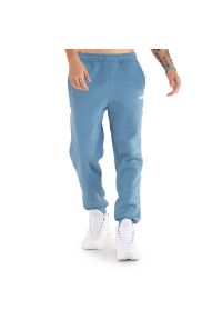 Spodnie Prosto Klasyk Sweatpants Digo Blue KL241MPAN4014 - niebieskie. Kolor: niebieski. Materiał: dresówka, materiał, poliester, bawełna