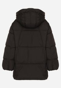 Born2be - Czarna Pikowana Kurtka o Kroju Oversize z Kapturem Galandia. Okazja: na spacer, na co dzień. Typ kołnierza: kaptur. Kolor: czarny. Materiał: jeans, poliester. Styl: casual, elegancki #3