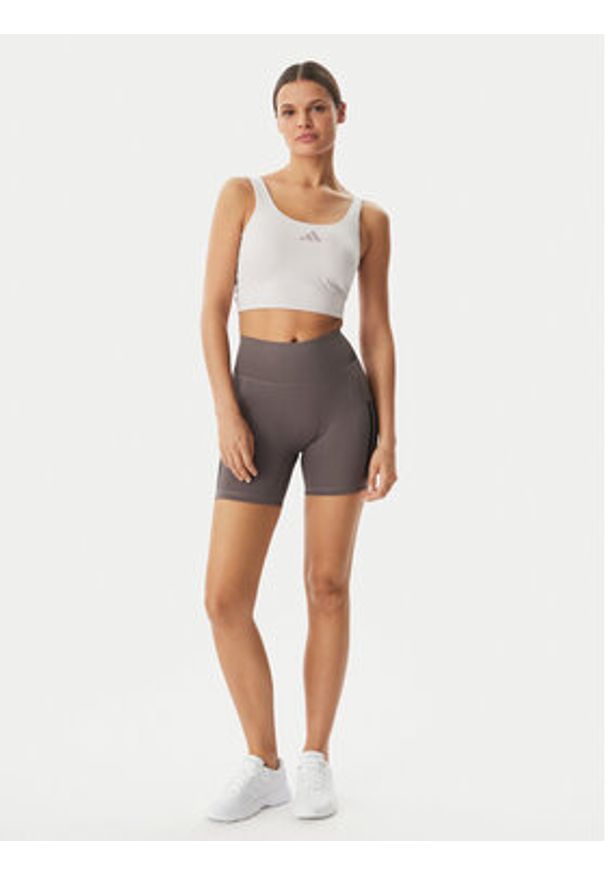 Adidas - adidas Szorty sportowe Optime Workout 3-Stripes JZ1099 Szary Slim Fit. Kolor: szary. Materiał: syntetyk