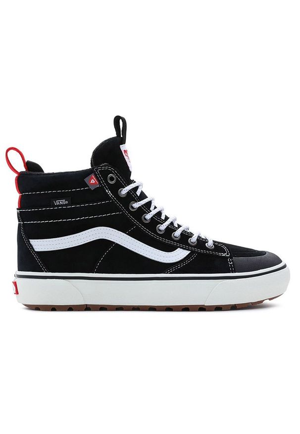 Buty Vans SK8-HI MTE-2 VN0007NK6BT1 - czarne. Kolor: czarny. Materiał: zamsz, materiał, guma. Szerokość cholewki: normalna. Technologia: Primaloft. Sezon: jesień. Model: Vans SK8