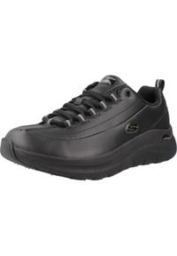 skechers - Buty do chodzenia damskie Skechers Arch Fit. Kolor: czarny. Materiał: skóra, tkanina. Sport: turystyka piesza