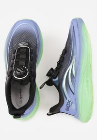 Born2be - Czarno-Niebieskie Buty Sportowe Sneakersy z Napisami i Geometrycznym Wzorem Adraseise. Okazja: na co dzień. Kolor: czarny. Materiał: jeans. Wzór: geometria, napisy #5