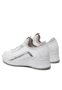 Rieker Sneakersy N4351-80 Biały. Kolor: biały. Materiał: skóra