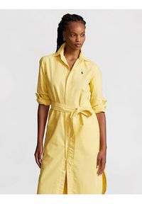 Polo Ralph Lauren Sukienka koszulowa N Cory Dr 211928808002 Żółty Straight Fit. Typ kołnierza: polo. Kolor: żółty. Materiał: bawełna. Typ sukienki: koszulowe #4