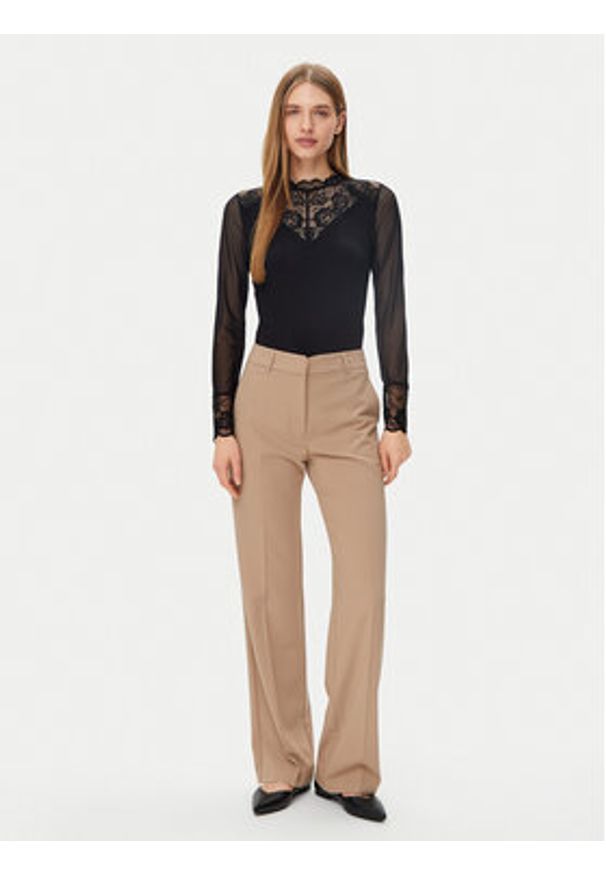 Morgan Bluzka 251-TIAMO Czarny Slim Fit. Kolor: czarny. Materiał: wiskoza