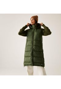 Regatta - Ganella Damski wodoodporny turystyczny długofalowy kamizelka. Kolor: zielony. Długość rękawa: długi rękaw. Długość: długie. Sport: turystyka piesza #1