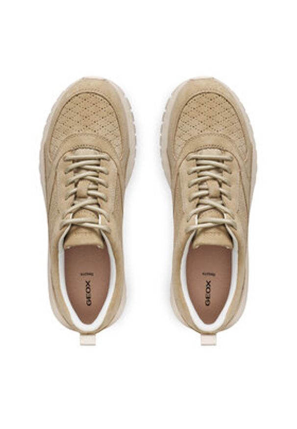 Geox Sneakersy D Sukie 2.0 D65YPA 00022 C5002 Beżowy. Kolor: beżowy. Materiał: skóra, zamsz