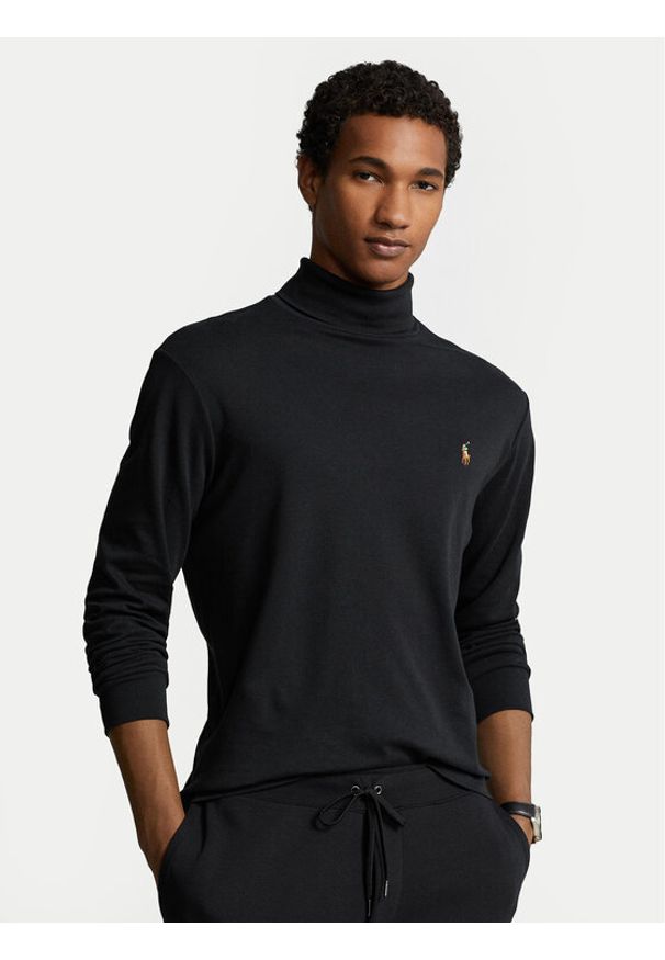 Polo Ralph Lauren Golf 710760126001 Czarny Regular Fit. Typ kołnierza: golf, polo. Kolor: czarny. Materiał: bawełna