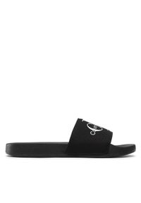 Calvin Klein Jeans Klapki Slide Monogram Co YW0YW00103 Czarny. Kolor: czarny. Materiał: materiał