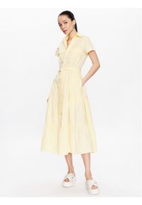 Polo Ralph Lauren Sukienka koszulowa 211904864001 Żółty Regular Fit. Typ kołnierza: polo. Kolor: żółty. Materiał: bawełna. Typ sukienki: koszulowe #1