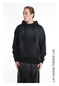 La Haine Inside Us Bluza | 3V M1200 | Mężczyzna | Czarny. Okazja: na co dzień. Typ kołnierza: kaptur. Kolor: czarny. Materiał: bawełna. Styl: casual #4