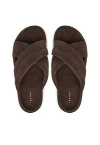 Inuikii Klapki Suede Crossed 50102-500 Brązowy. Kolor: brązowy. Materiał: skóra, zamsz #2