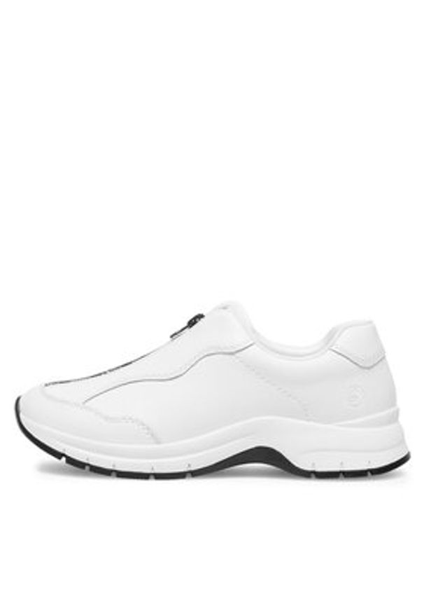 Remonte Sneakersy D0G03-80 Biały. Kolor: biały. Materiał: skóra