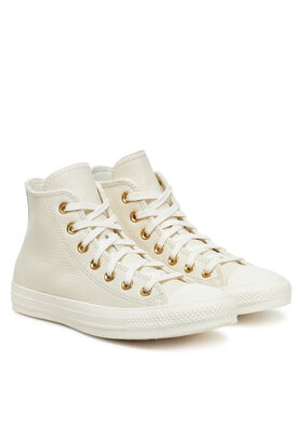 Converse Trampki Chuck Taylor All Star Gold A12760C Beżowy. Kolor: beżowy. Materiał: skóra