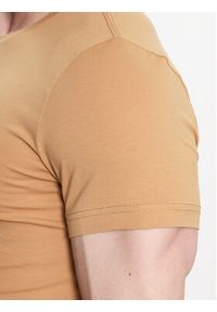 TOMMY HILFIGER - Tommy Hilfiger T-Shirt MW0MW10800 Beżowy Slim Fit. Kolor: beżowy. Materiał: bawełna