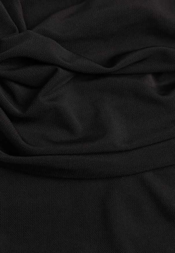 Renee - Czarna Sukienka VICES Bodycon z Siateczki z Wiązaniem na Plecach Urilryss. Kolor: czarny. Typ sukienki: bodycon