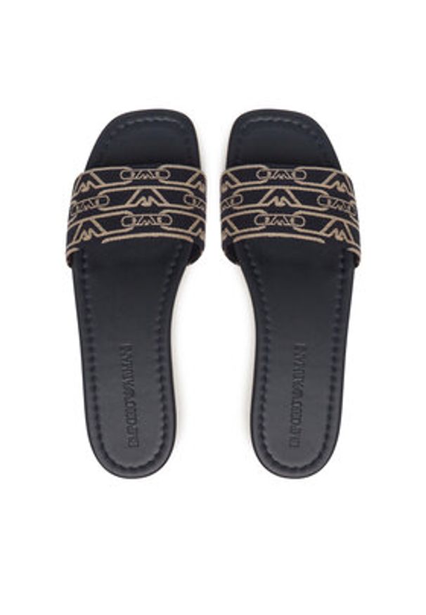Emporio Armani Klapki X3P847 XR381 E61 Granatowy. Kolor: niebieski. Materiał: materiał