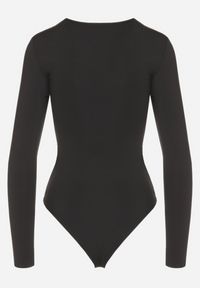 Born2be - Czarne Body z Wiskozą i Kwadratowym Dekoltem Labiene. Okazja: na co dzień. Typ kołnierza: dekolt kwadratowy. Kolor: czarny. Materiał: wiskoza. Długość rękawa: długi rękaw. Długość: długie. Styl: casual, elegancki #2