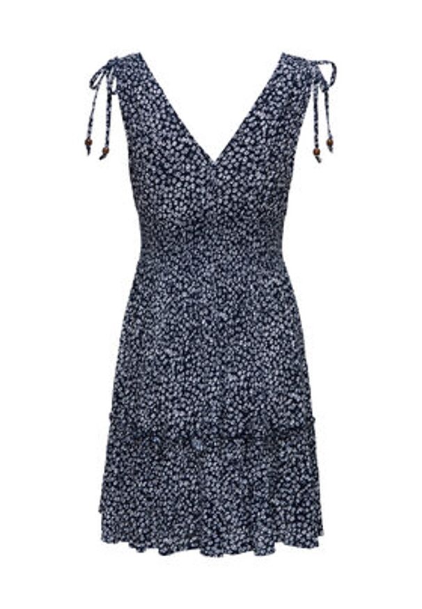 only - ONLY Sukienka letnia Fernanda 15373070 Granatowy Regular Fit. Kolor: niebieski. Materiał: wiskoza. Sezon: lato