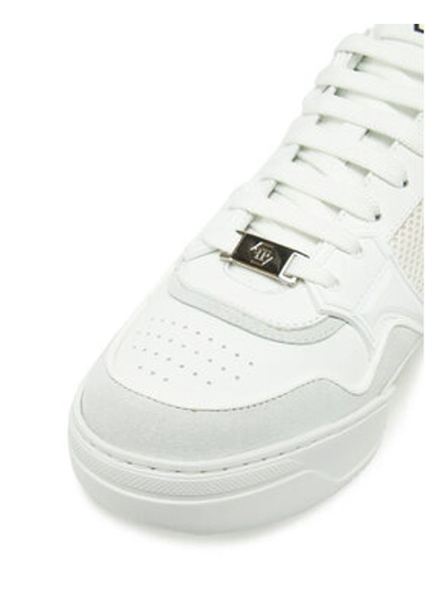 Philipp Plein - PHILIPP PLEIN Sneakersy SAES MSC4017 PLE010N01 Biały. Kolor: biały. Materiał: skóra