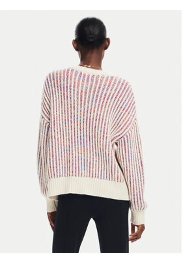 Desigual Sweter Whitehorse 24WWJF34 Écru Regular Fit. Materiał: syntetyk