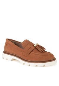 Gino Rossi Loafersy SIMON-115856. Brązowy. Kolor: brązowy. Materiał: skóra, zamsz