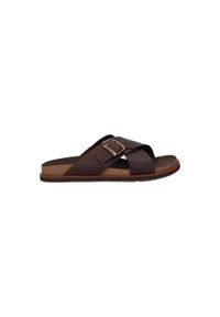 Klapki męskie Timberland Amalfi Vibes Cross Slide. Kolor: brązowy. Sport: turystyka piesza